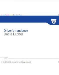 dacia duster owners handbook